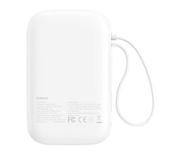 Baseus OUTLET - QPow2 PowerBank 10000mAh 30W White - 1548714 - zdjęcie 2